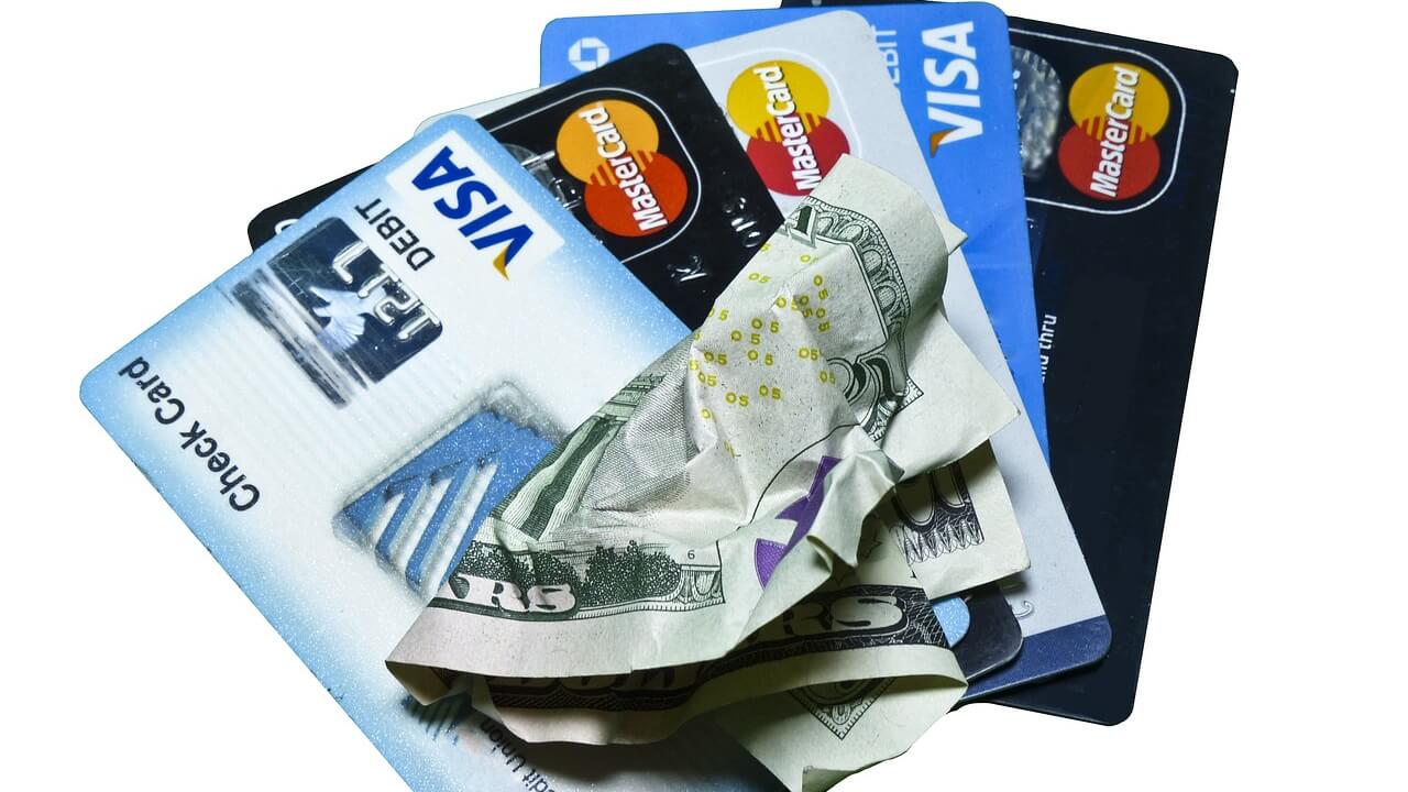 Stack of Credit and Debit Cards